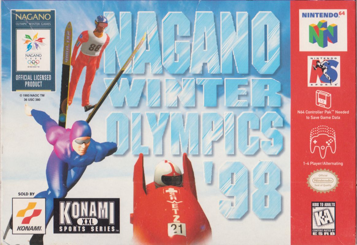 Nagano Winter Olympics '98 box art for Nintendo 64